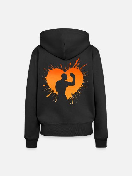 Boxen - Frauen Premium Bio Hoodie - Schwarz
