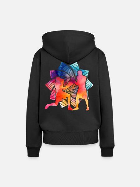 Boxen - Frauen Premium Bio Hoodie - Schwarz