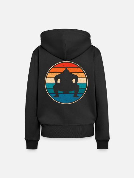 Sumo - Frauen Premium Bio Hoodie - Schwarz