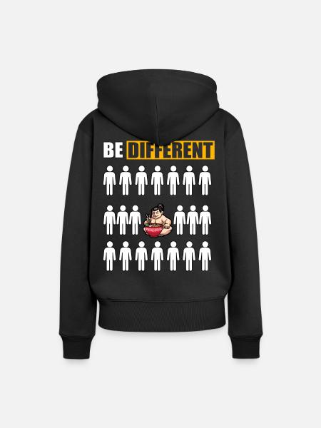 Sumo anders sein - Frauen Premium Bio Hoodie - Schwarz