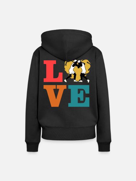 Wrestling-Liebe - Frauen Premium Bio Hoodie - Schwarz