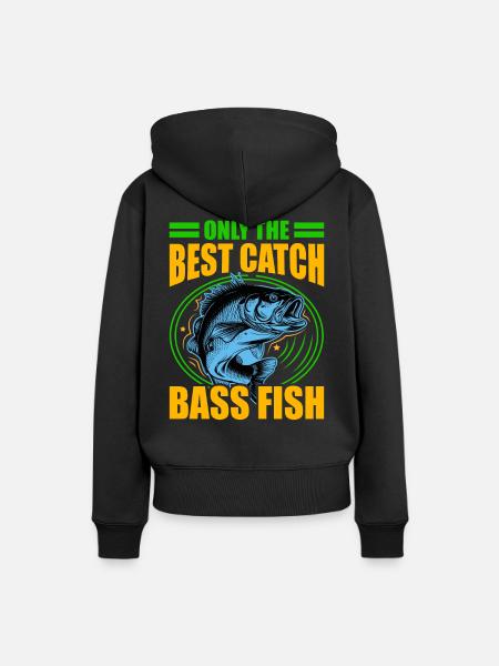 Nur der beste Fang Barschfische - Frauen Premium Bio Hoodie - Schwarz