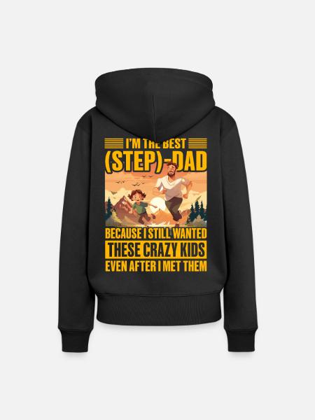 Ich bin der beste Stiefvater - Frauen Premium Bio Hoodie - Schwarz
