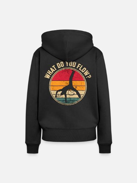 Was fliegst du? - Frauen Premium Bio Hoodie - Schwarz