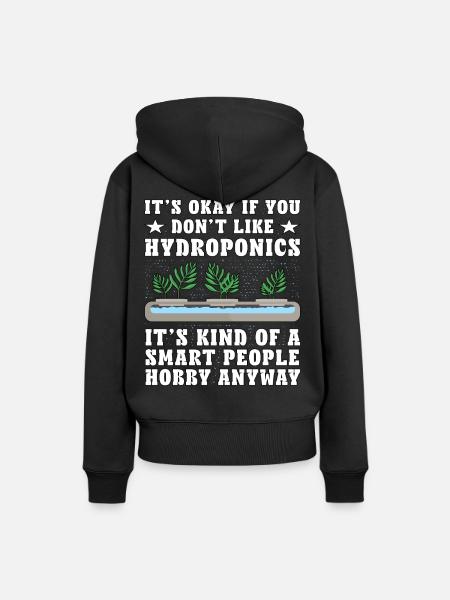Hydroponik - Frauen Premium Bio Hoodie - Schwarz
