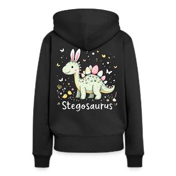 Stegosaurus - Sweat à capuche Premium bio Femme - noir - Dos - Julia (174cm)