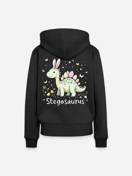 Stegosaurus - Frauen Premium Bio Hoodie - Schwarz