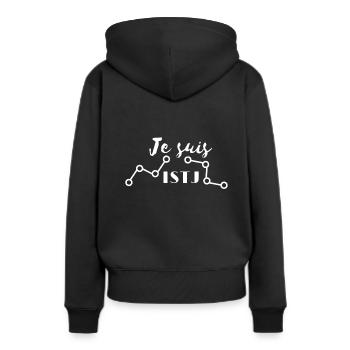 Personnalité ISTJ - Sweat à capuche Premium bio Femme - noir - Dos - Julia (174cm)
