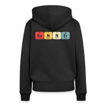 Runner Periodic Table Chart - Women’s Premium Organic Hoodie - black - Back - Julia (174cm)