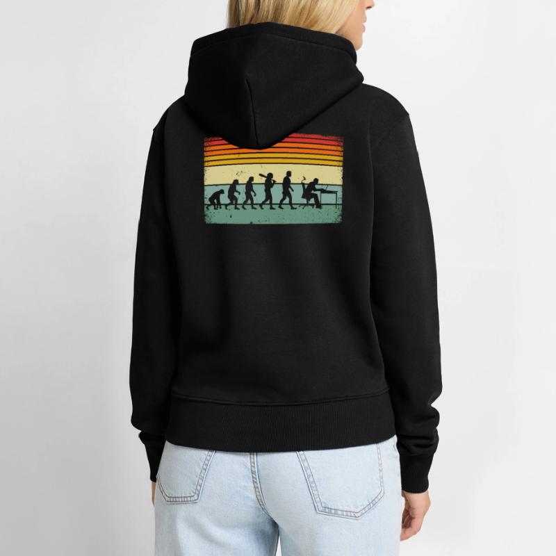 Evolution de l’homme – programmeur informatique Sweat à capuche Premium bio Femme