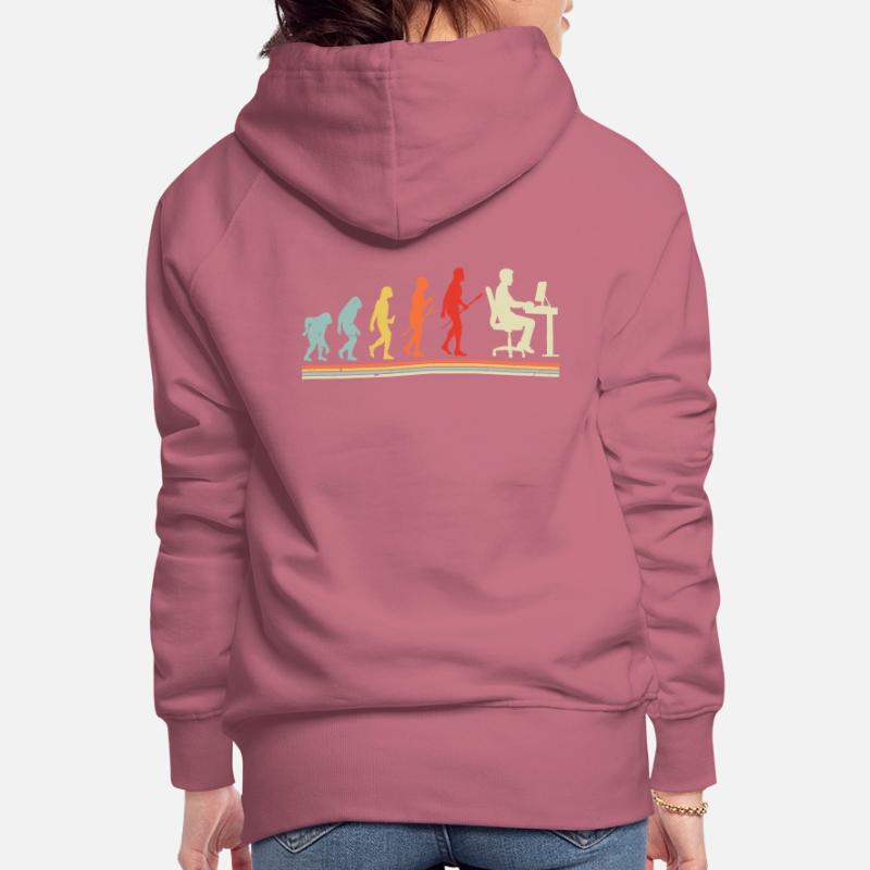 Évolution vers le programmeur informatique Sweat à capuche Premium bio Femme