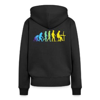 Évolution vers le programmeur informatique - Sweat à capuche Premium bio Femme - noir - Dos - Julia (174cm)