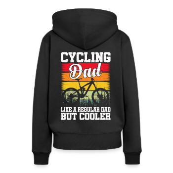 MTB Dad – Fahrrad & Mountainbike T-Shirt - Frauen Premium Bio Hoodie - Schwarz - Hinten - Julia (174cm)