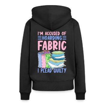 Fun sewing & quilting - Women’s Premium Organic Hoodie - black - Back - Julia (174cm)