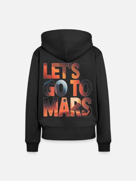 Mars Planet Planeten Sonnensystem - Frauen Premium Bio Hoodie - Schwarz