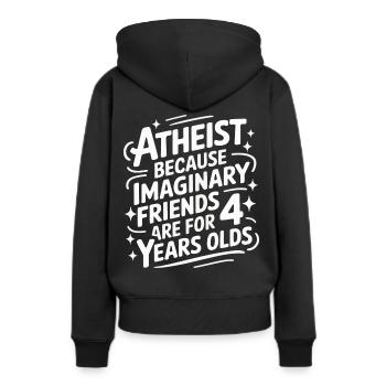 Atheismus Atheist Anti-Religion Agnostiker - Frauen Premium Bio Hoodie - Schwarz - Hinten - Julia (174cm)