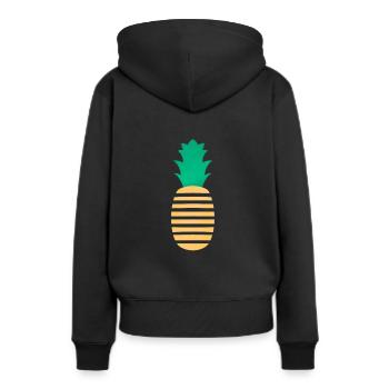 Festival d'été d'ananas - Sweat à capuche Premium bio Femme - noir - Dos - Julia (174cm)