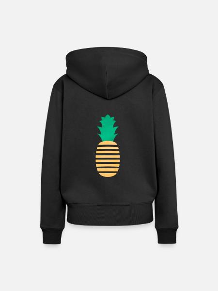Ananas Festival Sommer Design - Frauen Premium Bio Hoodie - Schwarz