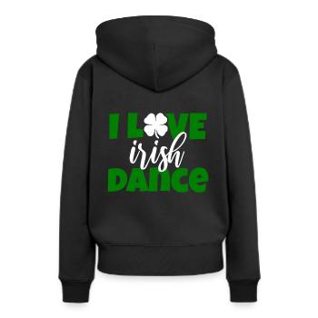 I LOVE Irish Dancing Tanzen Irland Irish dance - Frauen Premium Bio Hoodie - Schwarz - Hinten - Julia (174cm)