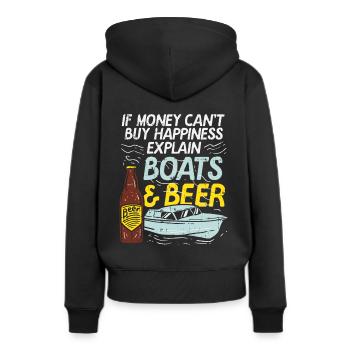Bateau de bière capitaine capitaine cadeau du propriétaire - Sweat à capuche Premium bio Femme - noir - Dos - Julia (174cm)