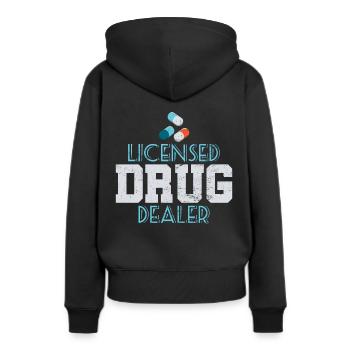 Pharmacist medication pharmacy funny - Women’s Premium Organic Hoodie - black - Back - Julia (174cm)