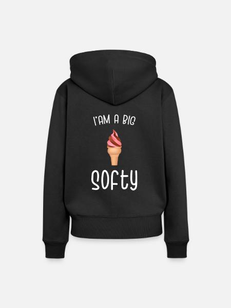 Eis Softeis Eisdiele Sommer Geschenk - Frauen Premium Bio Hoodie - Schwarz