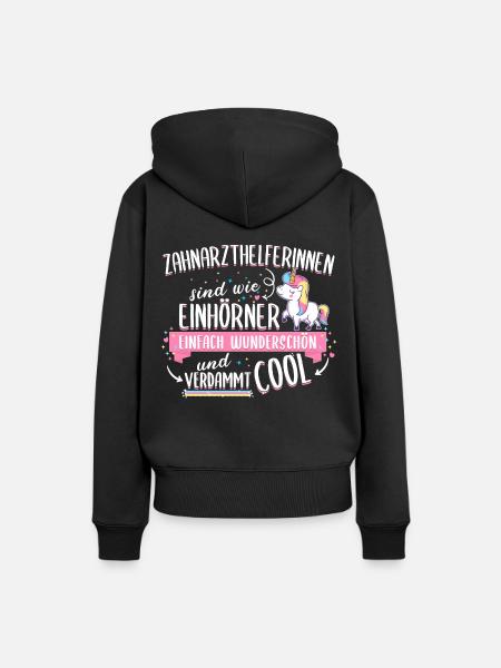 Zahnarzthelferin Zahnarzthelfer Zahnfee Spruch - Frauen Premium Bio Hoodie - Schwarz