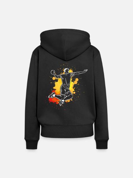 Handbal Handbal Speler Handbal Speler Sport - Vrouwen Premium Bio hoodie - zwart