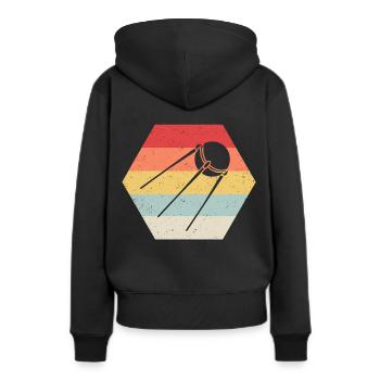 Spoutnik URSS URSS Union soviétique satellite spatial - Sweat à capuche Premium bio Femme - noir - Dos - Julia (174cm)