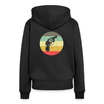 Tireur sportif Stand de tir Club de tir Calibre - Sweat à capuche Premium bio Femme - noir - Dos - Julia (174cm)