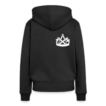 Charpentier charpentier charpentier charpentier cadeau - Sweat à capuche Premium bio Femme - noir - Dos - Julia (174cm)