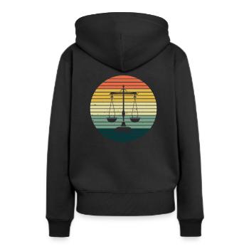 Avocat avocat avocat avocat avocat cadeau - Sweat à capuche Premium bio Femme - noir - Dos - Julia (174cm)