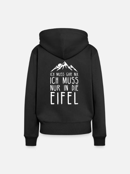 Eifel Wandern Wanderer Geschenk Monschau - Frauen Premium Bio Hoodie - Schwarz