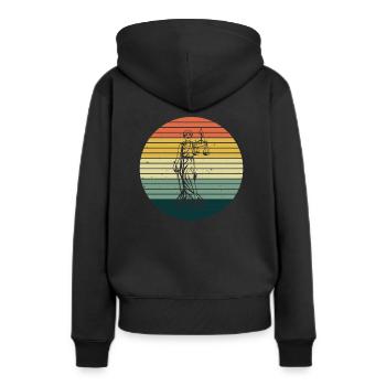 Avocat avocat avocat avocat avocat cadeau - Sweat à capuche Premium bio Femme - noir - Dos - Julia (174cm)