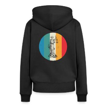 Avocat avocat avocat avocat avocat cadeau - Sweat à capuche Premium bio Femme - noir - Dos - Julia (174cm)