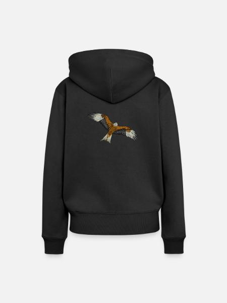 Rotmilan I Greifvogel Beizjagd Motiv für Falkner - Frauen Premium Bio Hoodie - Schwarz