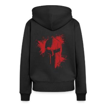 Croisés Templiers Deus Vult Templiers Templiers - Sweat à capuche Premium bio Femme - noir - Dos - Julia (174cm)