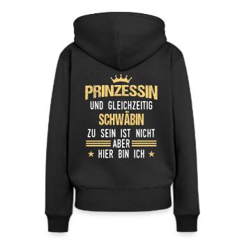 Schwaben Schwabe Schwaben Oberschwaben - Frauen Premium Bio Hoodie - Schwarz - Hinten - Julia (174cm)