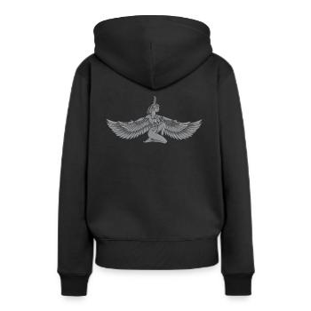 Isis Ägypten I Pharao Ägyptischer Gott - Frauen Premium Bio Hoodie - Schwarz - Hinten - Julia (174cm)