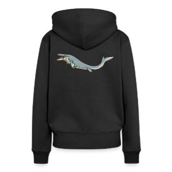 Mosasaurus I Marine Repiel Fossiles du Crétacé - Sweat à capuche Premium bio Femme - noir - Dos - Julia (174cm)
