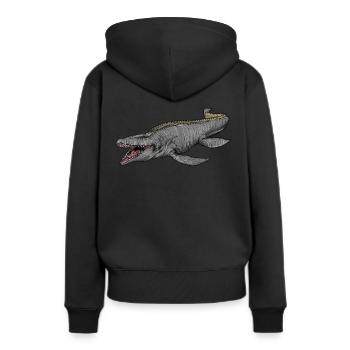 Mosasaurus I Marine Repiel Fossiles du Crétacé - Sweat à capuche Premium bio Femme - noir - Dos - Julia (174cm)