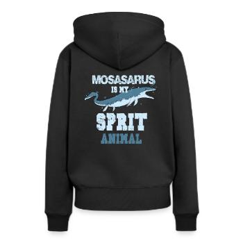 Mosasaurus I Marine Repiel Fossiles du Crétacé - Sweat à capuche Premium bio Femme - noir - Dos - Julia (174cm)