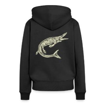 Mosasaurus I Marine Repiel Fossiles du Crétacé - Sweat à capuche Premium bio Femme - noir - Dos - Julia (174cm)