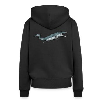 Mosasaurus I Marine Repiel Fossiles du Crétacé - Sweat à capuche Premium bio Femme - noir - Dos - Julia (174cm)