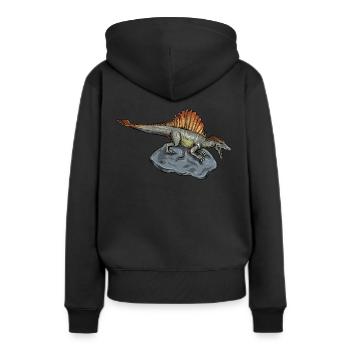 Spinosaurus I Thorn Lizard Crétacé Fossile - Sweat à capuche Premium bio Femme - noir - Dos - Julia (174cm)