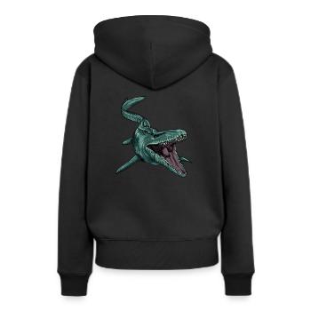 Mosasaurus I Marine Repiel Fossiles du Crétacé - Sweat à capuche Premium bio Femme - noir - Dos - Julia (174cm)