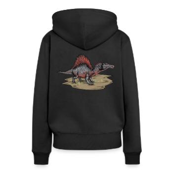 Spinosaurus I Thorn Lizard Crétacé Fossile - Sweat à capuche Premium bio Femme - noir - Dos - Julia (174cm)