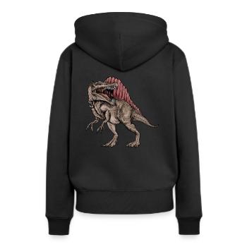 Spinosaurus I Thorn Lizard Crétacé Fossile - Sweat à capuche Premium bio Femme - noir - Dos - Julia (174cm)