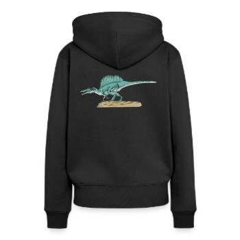 Spinosaurus I Thorn Lizard Crétacé Fossile - Sweat à capuche Premium bio Femme - noir - Dos - Julia (174cm)