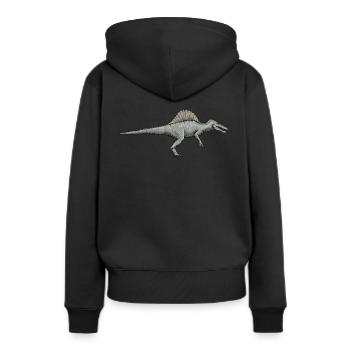 Spinosaurus I Thorn Lizard Crétacé Fossile - Sweat à capuche Premium bio Femme - noir - Dos - Julia (174cm)